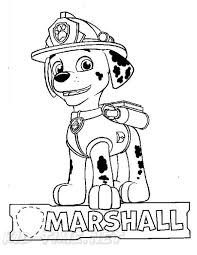 Marshall is a dalmatian puppy, a member of the paw patrol. Paw Patrol Marshall Coloring Book Novocom Top
