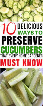 How to preserve cucumbers from garden. 10 Delicious Ways To Preserve Cucumbers For Gardeners Food Canning Recipes Canning Vegetables