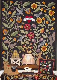 Bonnie Sullivan S Le Jardin From Her New Book Bonnie S Garden Wool Quilts Applique Quilts Quilting Crafts