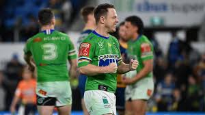 Blake ferguson of the eels celebrates scoring a try during the round 15 nrl match between the parramatta eels and the canberra raiders at tio stadium on june 29, 2019 in darwin. Cdbyobikcwlp7m