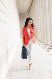 Black White And Navy Blue Outfits Tangerine Tailored Blazer Spring White Wendy S Lookbook Fashion Wendy S Lookbook Clothes