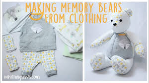 Memory teddy bear out of shirts. How To Make A Memory Bear From Clothing Youtube