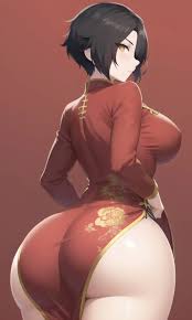 Cinder Fall looks great in chinese dress - Rule 34 AI Art