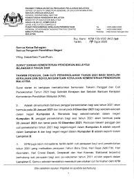 Bagi negeri johor, kedah, kelantan dan terengganu di bawah kumpulan a, cuti sekolah pertengahan tahun jatuh pada 24 mei 2019 hingga 8 jun 2019. Surat Siaran Kpm Bilangan 8 Tahun 2020 Takwim Penggal Dn Cuti Persekolahan Tahun 2021