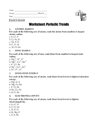 Test your understanding of periodicity on the periodic table. First Ionization Energy Worksheet Printable Worksheets And Activities For Teachers Parents Tutors And Homeschool Families