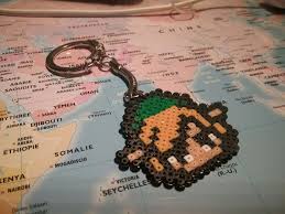 Porte Cle Link De Zelda En Mini Perles Hama Perle Porte Cle Perles A Repasser