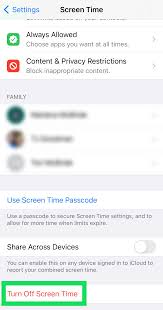 What is screen time password? How To Turn Off Screen Time On The Iphone Or Ipad