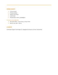 Plantilla de curriculum gratis para completar si no tienes experiencia laboral. Ejemplos De Curriculum Studentjob Es