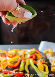Sheet pan fajita fish tacos. Fish Fajitas Made On A Sheet Pan In About 20 Minutes Girl Heart Food