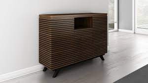 Build you multimedia center to allow easy access to your cd or dvd. Modern Media Storage Dresser In A Rich Cognac Finish Furnitech