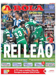 Sports And More Portugal Cover Newspaper Abola Sporting Outclas Cover Comic Book Cover Comic Books