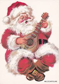 Buon Natale Babbo Natale Suona Il Mandolino Collezionismo Cartoline Tematiche Ebay Babbo Natale Buon Natale Natale