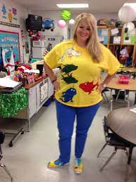 One Fish Two Fish Dr Seuss Outfit Fish Costume Dr Seuss Costumes Teacher Halloween Costumes