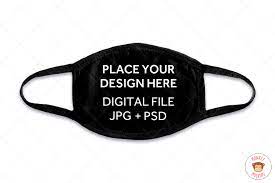 Download Face Mask Mockup Black Mask Mock Up In Jpg And Psd 1022899 Clothing Design Bundles