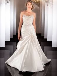 Soft Silk Sweetheart A Line Wedding Dress With Beaded Bodice Ruched Waist Wedding Dress Necklines Wedding Dresses Cute Wedding Dress