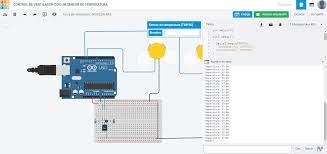 La temperatura de algún sistema físico tal como una pieza de algún material cualquiera o un recinto, etc. Simulacion En Arduino De Ventilador Controlado Por Un Sensor De Temperatura Tinkercad Ingenieriatelecos