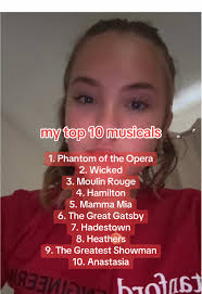 ik these are basic but some of these altered my brain chemistry  🤸‍♀️🤸‍♀️#theatrekid #top10 #musicaltheatre #broadway #fyp #fypシ #wicked  #phantomoftheopera #moulinrouge #anastasia #hadestown ...