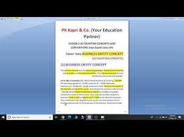 Lesson 2 Accounting Concept And Convention Part 2 Business Entity Conc In 2020 Lesson Guide Book Accounting