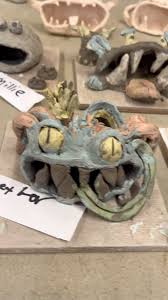 There’s been googling eyes, fangs , tentacles , tongues of various styles  making an appearance in our monster making Clayschool this morning!!,  #clayschool #childrenbeingcreative #clay #monsters ...