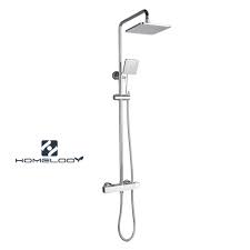 Homelody Duschsystem Mit Thermostat Regendusche Duschset Duschsäule Dusche Duscharmatur Brausethermostat Shower Inkl Verstellbar Duschstange