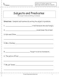 Subject And Predicate Worksheets Subject And Predicate Worksheets Subject And Predicate Simple Subject And Predicate