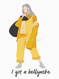 Billie eilish and her producer brother finneas swept the grammys in 2020. Billie Eilish Bellyache 1 Classic T Shirt By Burningred13 Redbubble Billie Billie Eilish Cute Stickers