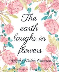 Monday Mantra 201 The Earth Laughs In Flowers Flower Quotes Flowers Mantras