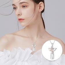 Amazon.com: SIMONLY Mother's Day Gifts Angel Necklace Cross Necklace 925  Sterling Silver Angel Wings Pendant Faith Jewelry for Women : Clothing,  Shoes & Jewelry