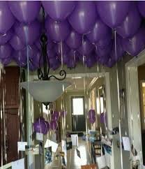 Theme Surprise 60th Birthday Party Ideas For Mom Purple Balloon Theme With Little Notes Attached To The Balloons 60th Birthday Ideas For Mom 60th Birthday Ideas For Mom Party 70th Birthday Parties