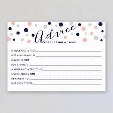 Marriage Advice Cards Pack Of Eight Cards Wedding Advice Cards Bridal Shower Advice Advice Cards