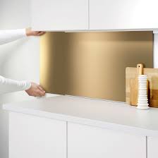 Ikea kitchens come with even more ability to customize and tailor elegant countertops and backsplashes add to the overall aesthetic, but even they are becoming. Brass Kitchen Splashbacks From Affordable To Luxe Audenza