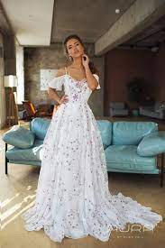 Wedding Dress Amadine Unique Color Lace Wedding Etsy Unique Wedding Dresses Color Wedding Dresses Dresses