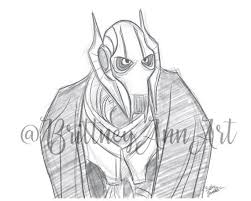 General Grievous Star Wars Sketch Sketch Art Print Star Etsy Star Wars Art Print Star Wars Drawings Star Wars Mural