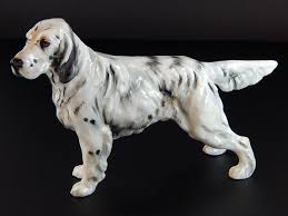 Black And White English Setter Dog Royal Doulton Dog Figurine Rare Black And White English Setter Dog Hn 1051 English Setter Dogs Dog Figurines Royal Doulton