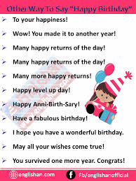 Other Way To Say Happy Birthday Synonyms And Related Words Englishan Happy Birthday Wishes Quotes Other Ways To Say Birthday Wishes Quotes