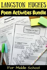 Langston Hughes Poetry Unit Bundle Printable Digital Poetry Unit Langston Hughes Poems Middle School English Lessons