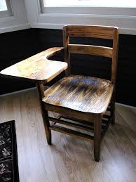 Antiquevintage 1940 S Oak School Deskchair By Moesemporium On Etsy Vintage School Desk Old School Desks Vintage School