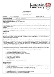 Job descriptions and staff performances will be reviewed regularly. Grade 8 Faculty Administrator