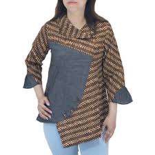 Blus batik asimetris, model blus yang cantik dan unik. Jual Pb22 Baju Batik Wanita Lengan Panjang Model Asimetris U Atasan Kerja Kantoran Muslimah Hijaber Online Mei 2021 Blibli