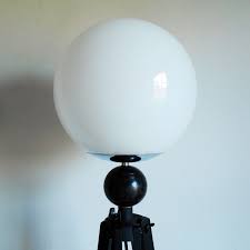 Shop temple & webster for tripod lamps to match every style and budget. Tripod Floor Lamp With Unique Monochrome Features A Glass Globe Shade