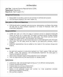 The financial service job description involves meeting with clients to discuss financial goals, investment timelines and risk tolerance. Free 8 Sample Customer Service Job Description Templates In Pdf