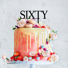 Here is a 60th birthday cake i decorated a few years ago. Sixty 60th Birthday Cake Topper Style 2 Candy Bar Sydney
