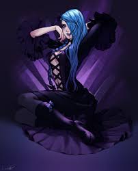 Lerapi Artist Art Baryshnya Art Artwork Neautiful Girl Lady Purple Blue Hair Art Anime Blue Hair Art Girl