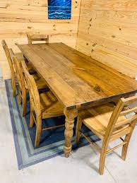 7ft Rustic Farmhouse Table Set With Bench And Chairs Etsy In 2020 Kitchen Table Settings Farmhouse Table Setting Wooden Kitchen Furniture
