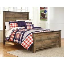 Signature Design By Ashley Trinell Panel Bed Size King Bookcase Bed Bed With Underbed Ashley Furniture Bedroom