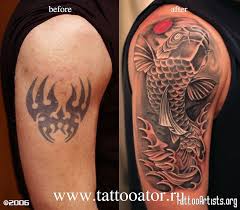 Koi Cover Up Black Tattoo Cover Up Cover Up Tattoos Tattoos