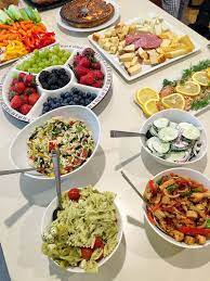 Five Delicious Food Ideas For A Girl S Game Night Buffet Game Night Buffet Buffet Healthy Buffet Healthy Party Food Party Food For Adults Night Food