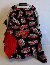 Car Seat Canopy Cover Cotton New Fire Fighters Trucks Red Minky Lining Fire Fighter Patch Custom Embroidery My Lil Fire Fighter Cozy Infant In 2020 Trendy Baby Blankets Outdoor Baby Gear