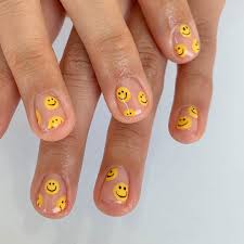 Who Is Mizz Blac On Instagram La Smiley Face Is Back Classic Nailart Negativespacenails Minimalnail In 2020 Minimalist Nails Funky Nails Short Acrylic Nails