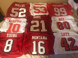 49ers players, past and present, got into the 90s spirit while rocking the team's '94 red throwback jersey. Ajf Cheap 49ers Jersey Nalan Com Sg